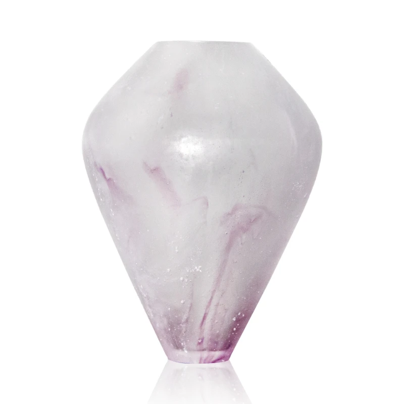 

Glazed vase flower arrangement flower device New Chinese home decoration gradual change color small diameter simple design