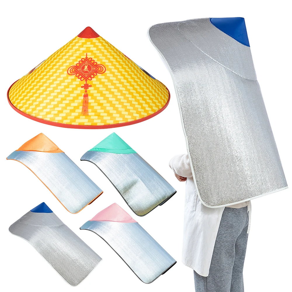 Nouveau Chapeau de soleil isolant thermiquement à large bord extra large, style cueilleur de thé, avec cape, résistant à la pluie, en bambou, unisexe