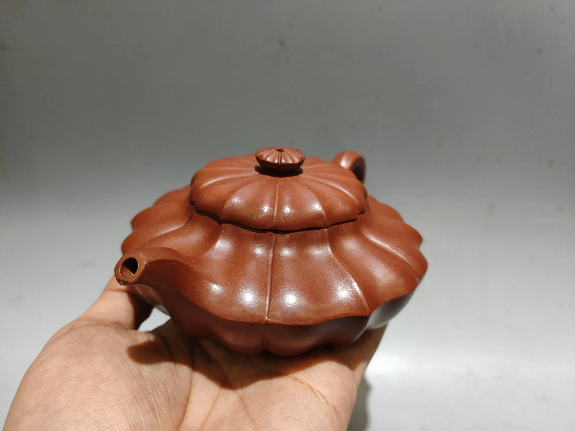 Raw purple clay line Tendon pattern Diamond shaped pot Amass wealth Ornaments Teapot Pot Tea Maker