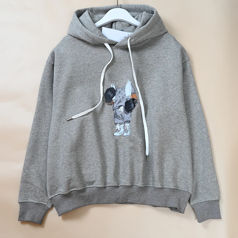 

Autumn Winter New Style Women's Fleece Printed Embroidery Cartoon Pattern Hoodie Long Sleeve Sweatshirt Casual Comfortable