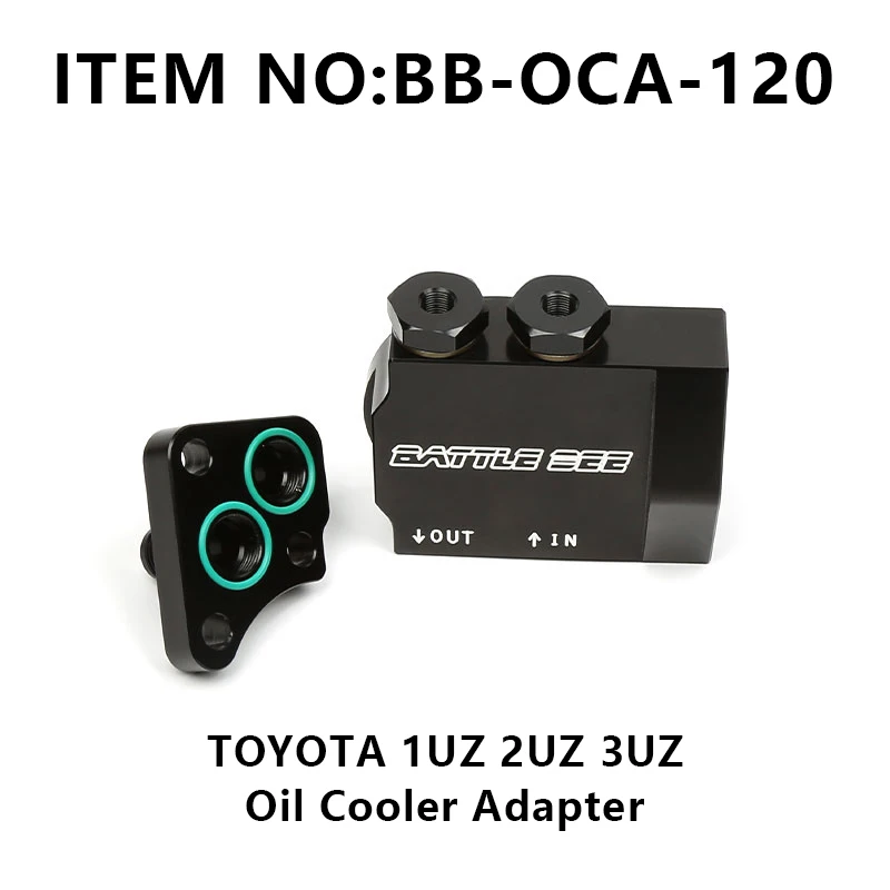 Oil Cooler Filter Adapter Connector Oil Cooler Sandwich Plate Adapter For Toyota 1UZ 2UZ Engine Land Cruiser Sequoia BB-OCA-120