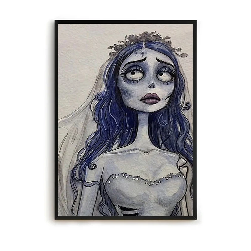 Tim Burton's Corpse Bride Luxury Home Decor Decorative Painting on Canvas Poster Room Decors Aesthetic Pinterest Wall Paintings