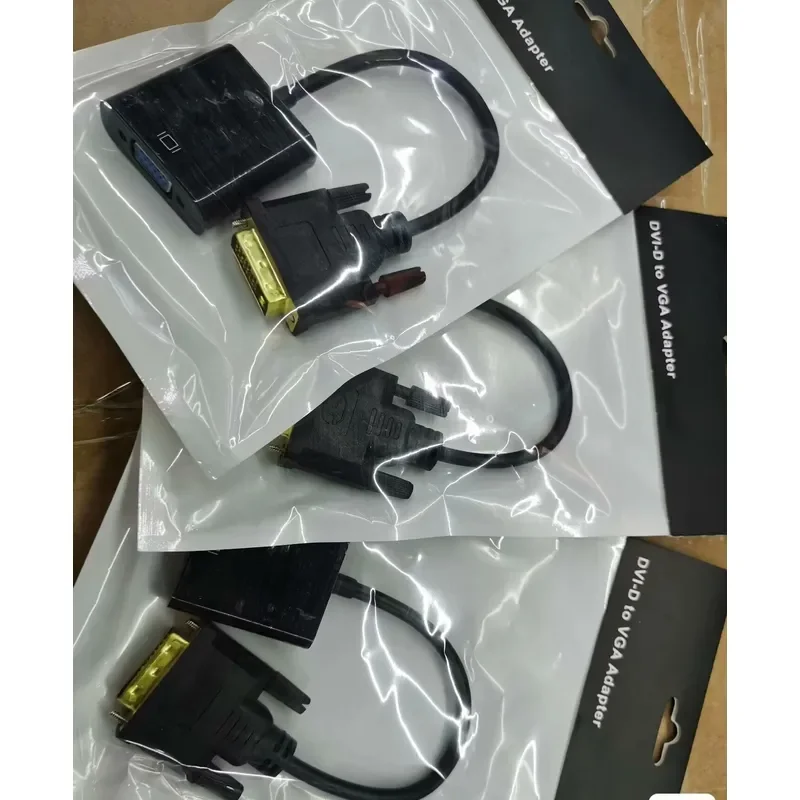 Кабель-адаптер DVI 24+1 на VGA с чипом, оптовая продажа, новый
