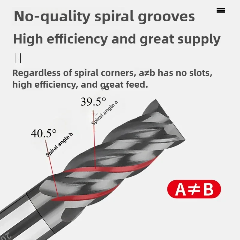 RL65 องศาแบบไดนามิกมิลลิ่งทังสเตนเครื่องตัดเหล็กยาวโลหะผสมสแตนเลส Professional End Mill CNC เครื่องมือ