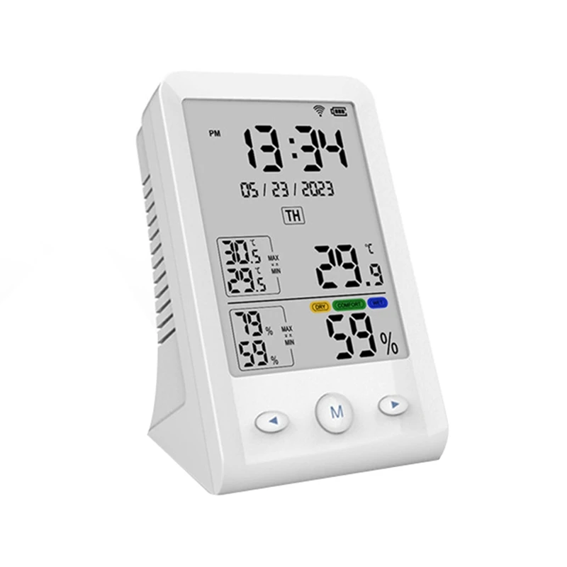 

Tuya WIFI Temperature Humidity Sensor Hygrometer Thermometer Smart Home For Babyroom Bedroom