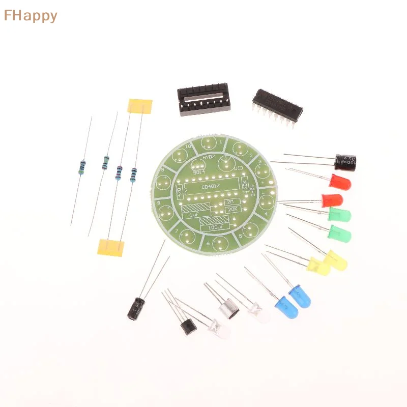 

LED Light Kit CD4017 Colorful Voice Control Rotating Electronic Manufacturing DIY Kit Spare Parts Student Laboratory