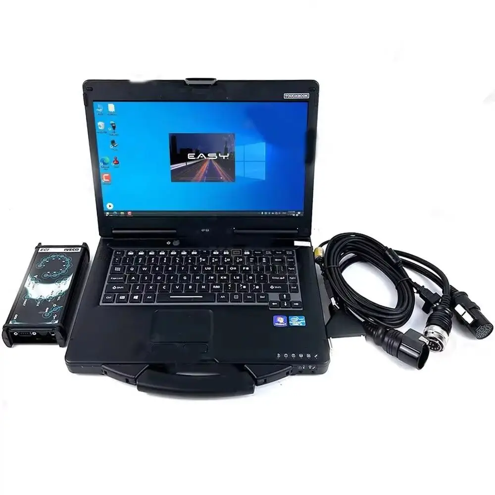 ECI NEW easy 18.1 For IVECO ELTRAC EASY diagnostic kit for IVECO truck euro5 euro6 construction diagnostic tool+cf53 laptop