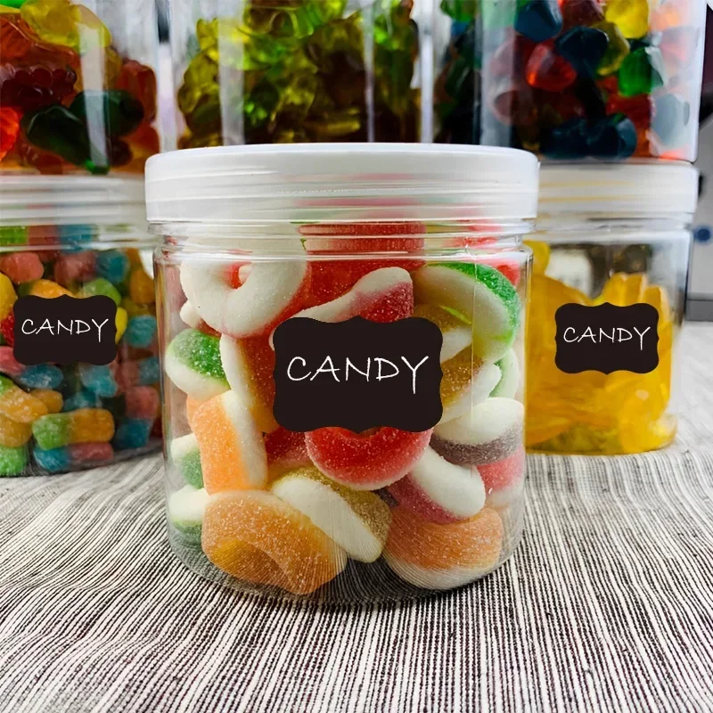 24Pcs 250ml Storage Jars with Lids Clear Round Canister Empty Plastic Cosmetic Jar Food Storage Containers Travel Kitchen Supply