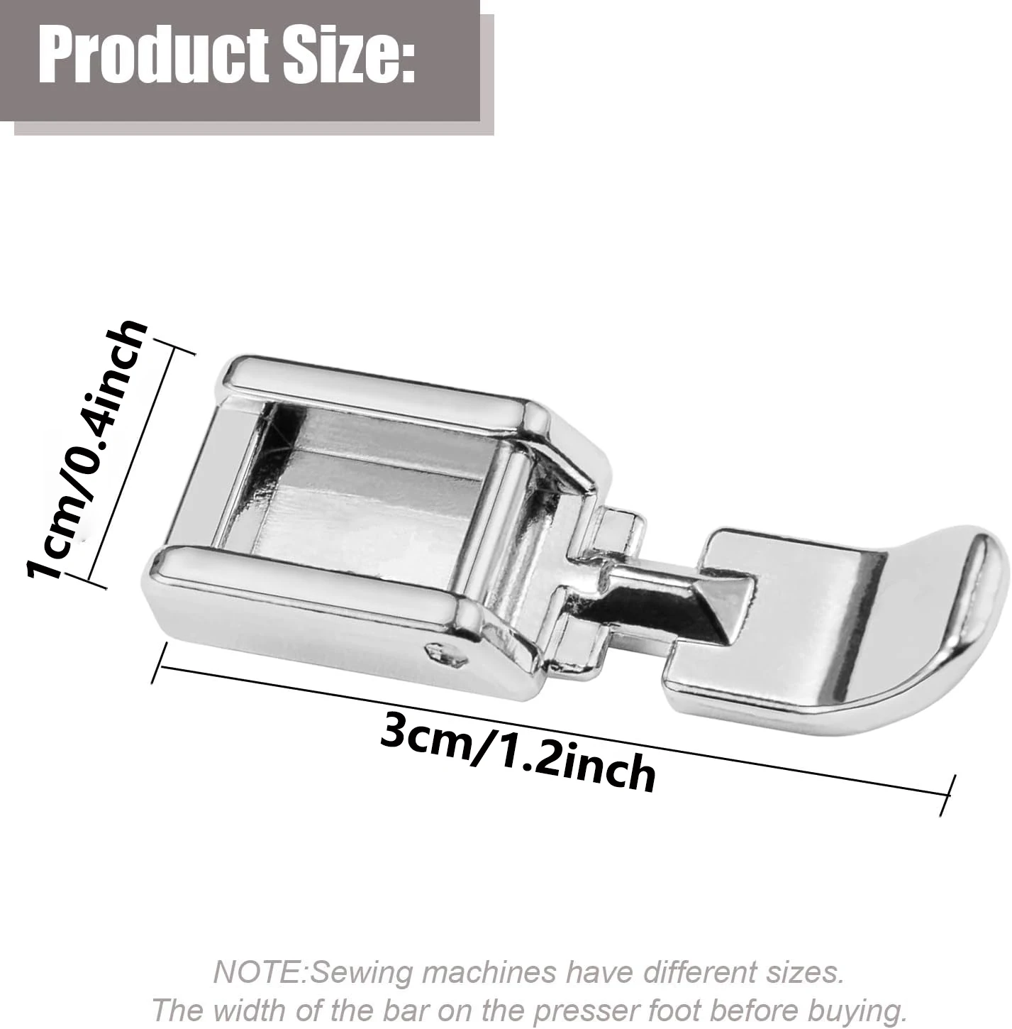 Zipper Sewing Machine Presser Foot Left Right Narrow Foot Compatible With Low Shank Snap On Singer Brother Sewing Accessories
