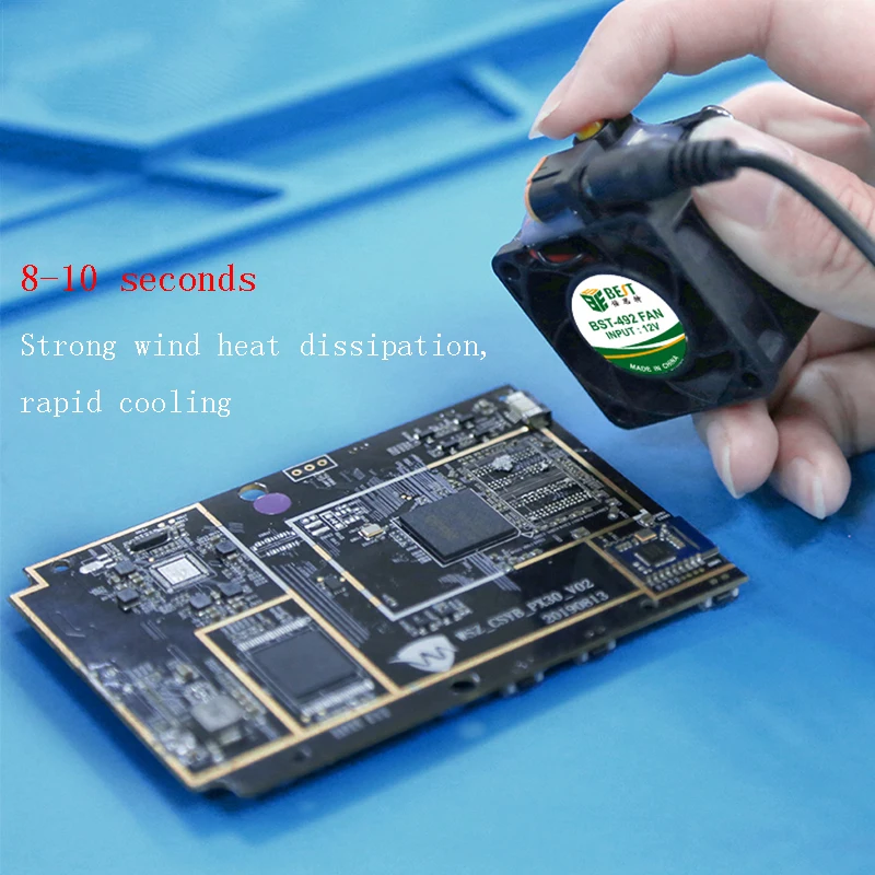Mini ventola di raffreddamento a doppio cuscinetto dispositivo di fumo di manutenzione elettronica purificatore del filtro del fumo macchina elettrica del fumo del saldatore