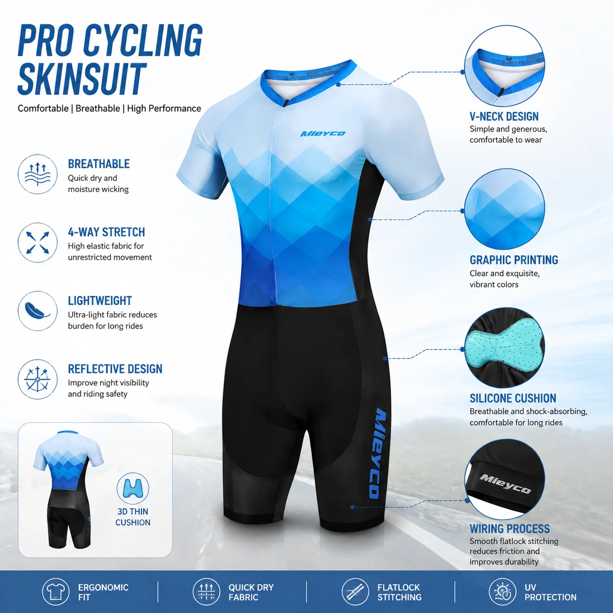 Running Gear Sale Men - Men's Triathlon Suit Short Sleeve Padded