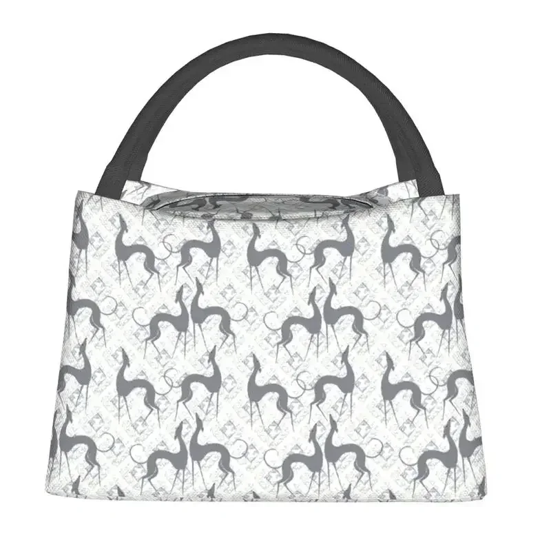 Custom Italian Greyhounds Dog Art Lunch Bag Women Thermal Cooler Insulated Lunch Boxes for Office Travel