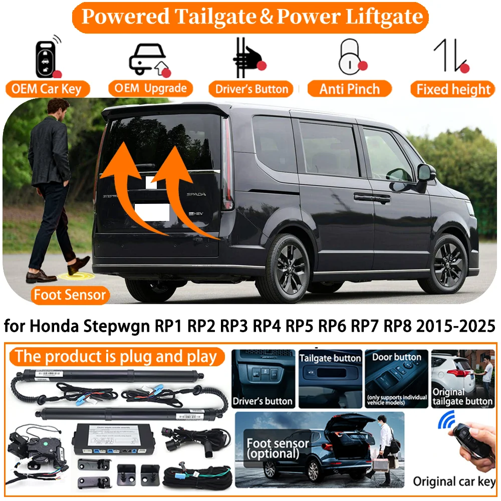 Car Smart Powered Tailgate system for Honda Stepwgn RP1 RP2 RP3 RP4 RP5 RP6 RP7 RP8 2015-2025 Auto Electric Power Tailgate kit