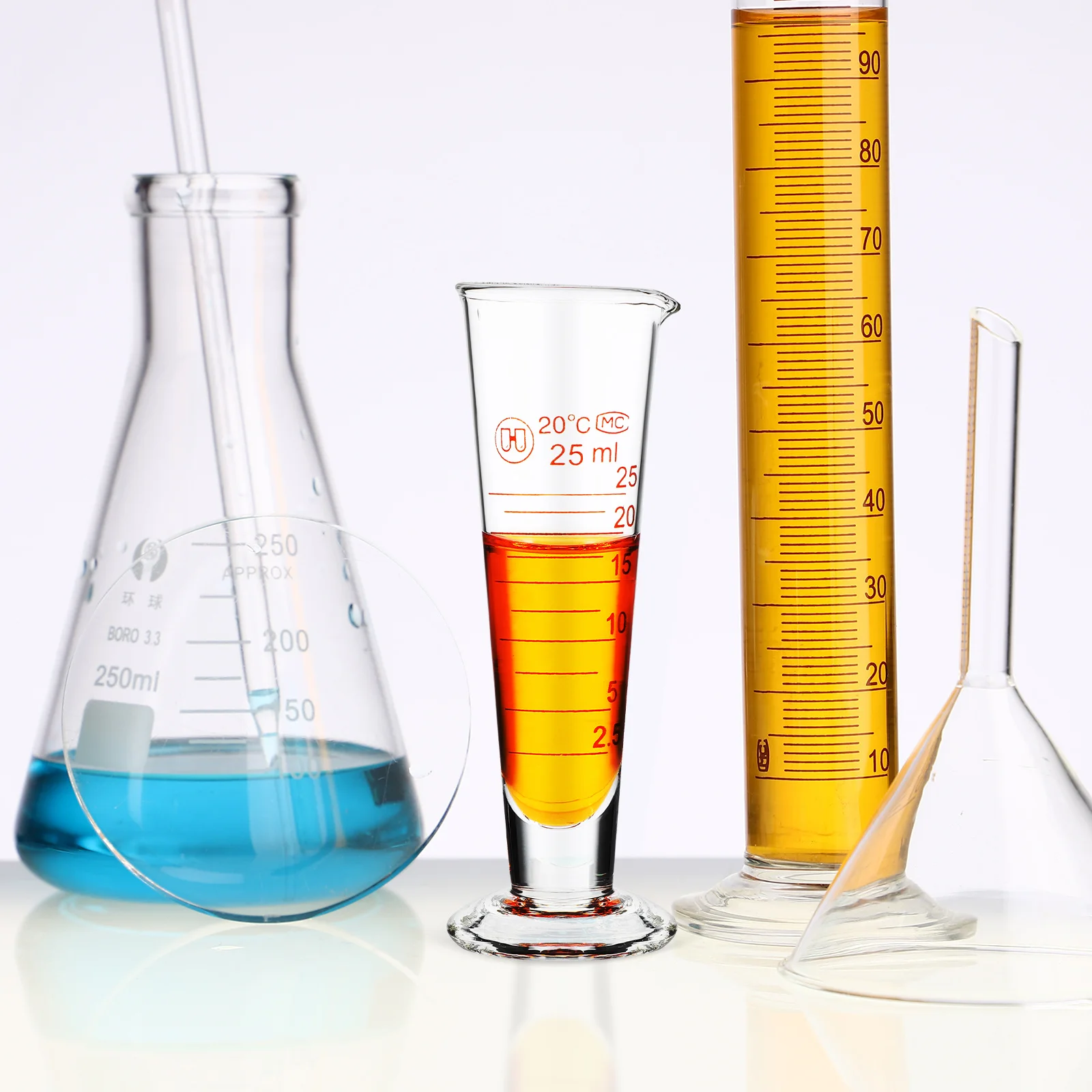 

25ml Glass Measuring Cup Precise Compact Design Heat Resistant Durable Laboratory Kitchen Equipment Glass Measuring Cups
