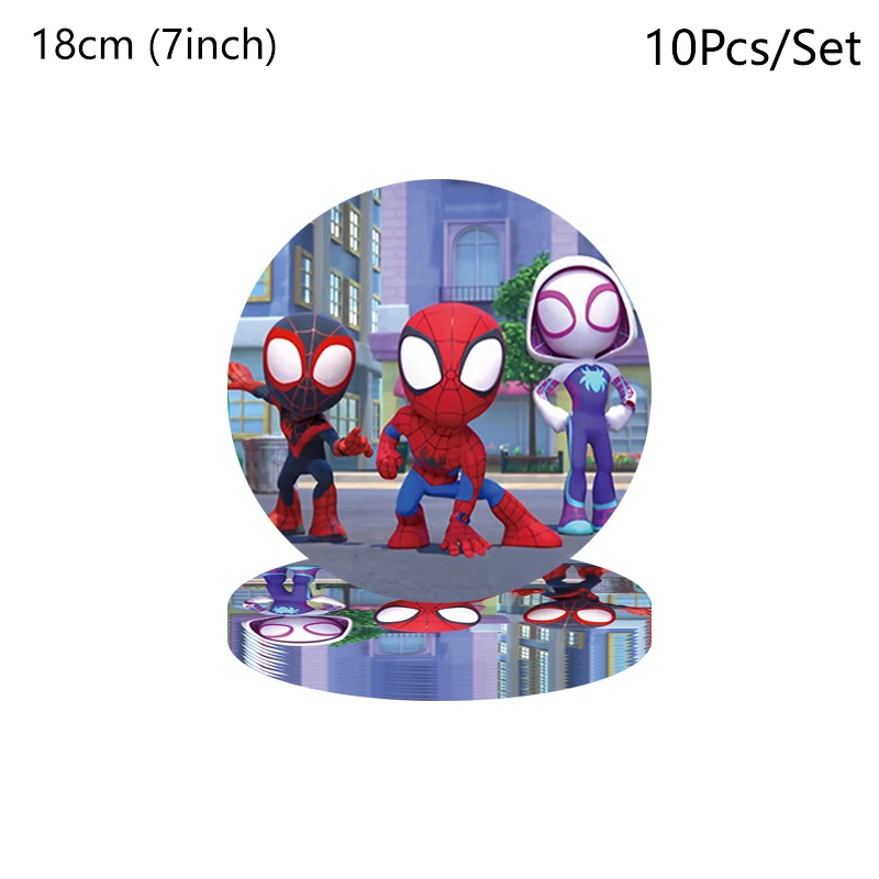 مجموعة أدوات مائدة لحفلات أعياد الميلاد من سبايدر مان، أطباق أكواب، مناديل لتزيين أعياد ميلاد الأطفال للأولاد والبنات