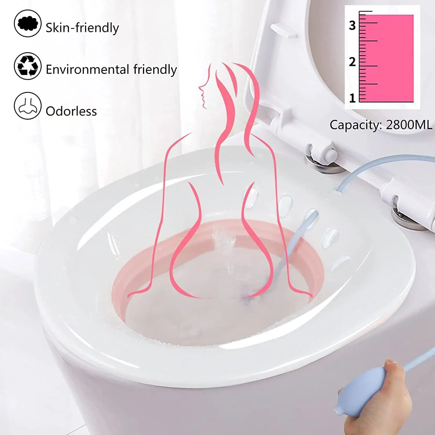 Foldable Sitz Bath Tub No Squat Soaking Basin  Pregnant Women Postpartum Gynecological Care Hemorrhoids Anal Treatment Basin