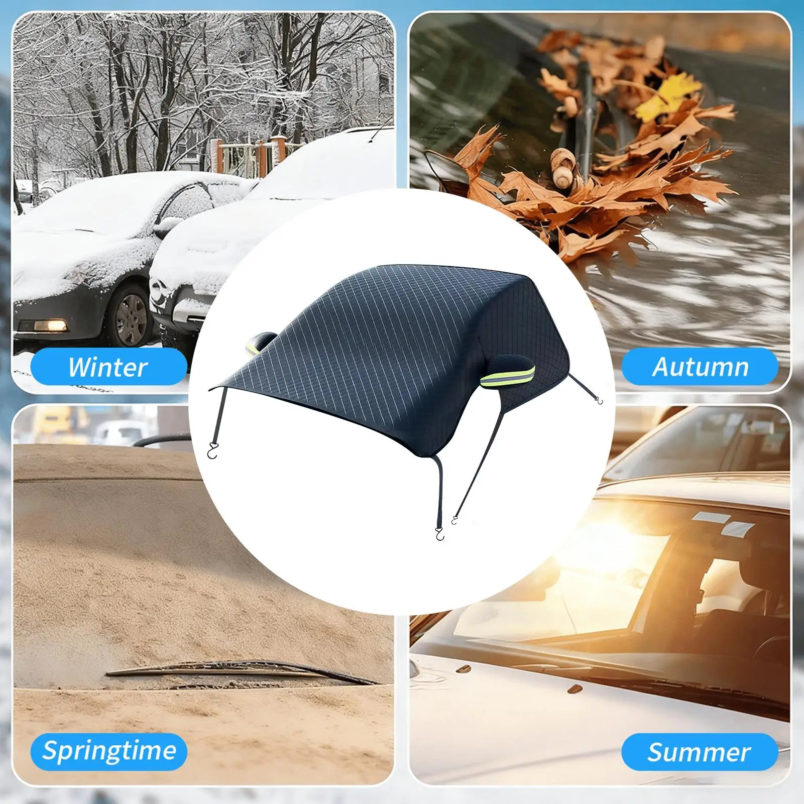 Auto Windshield Snow Cover 263x117cm Heavy Duty Waterproof Protector Weatherproof Glass Sun Visor Anti Freeze Car Accessories