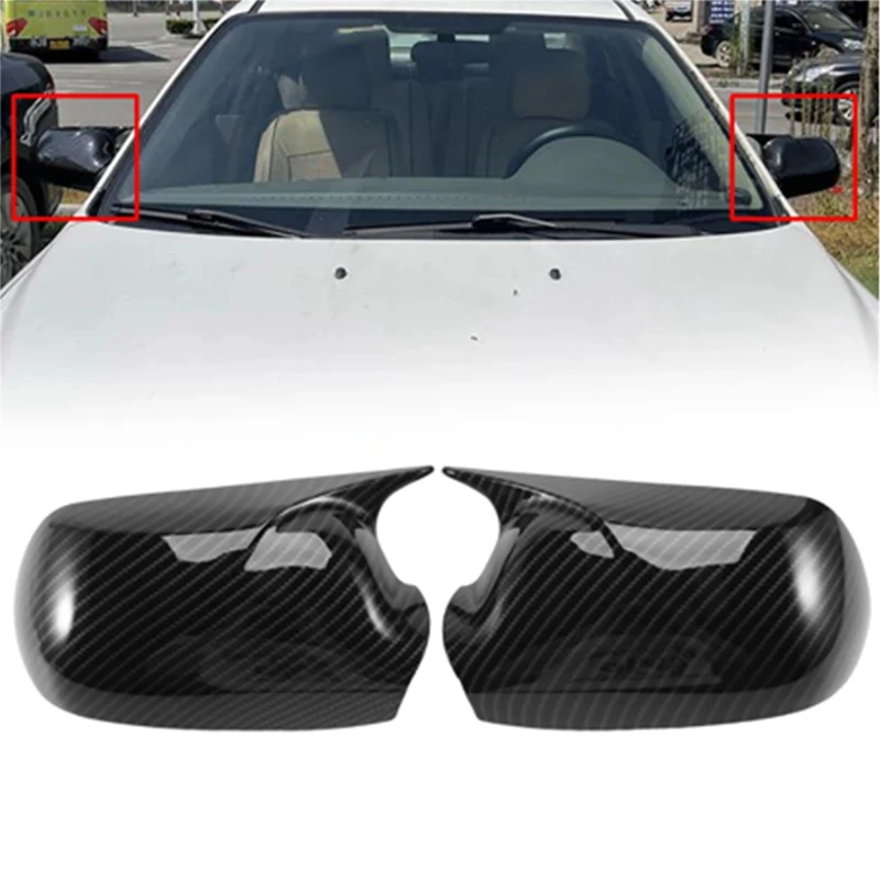 Car Rearview Mirror Cover Paste Decorative Carbon fiber print Automotive supplies For mazda 3 6 2004 2005 2006 2007 2008