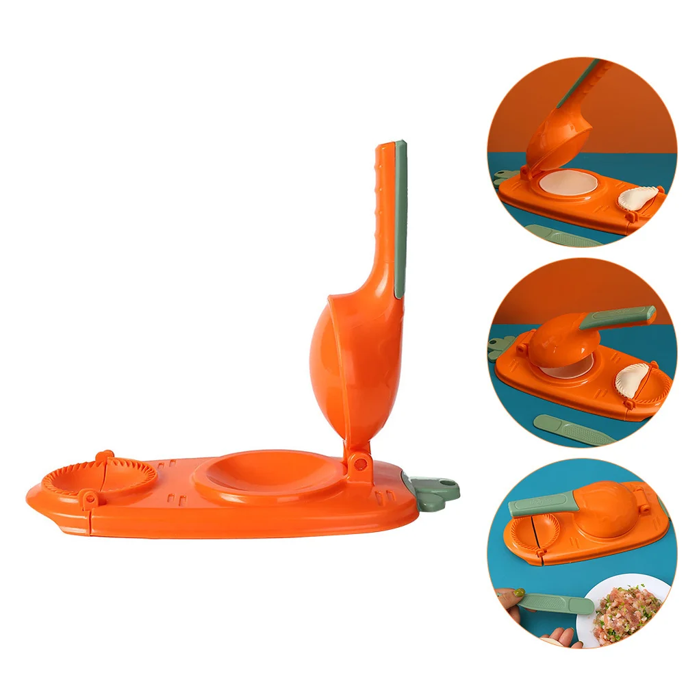 

Double Head Dumpling Skin Maker Press Tool for Home Use Comfortable Grip Lazy Dumpling Mould Set Manual Presser Household