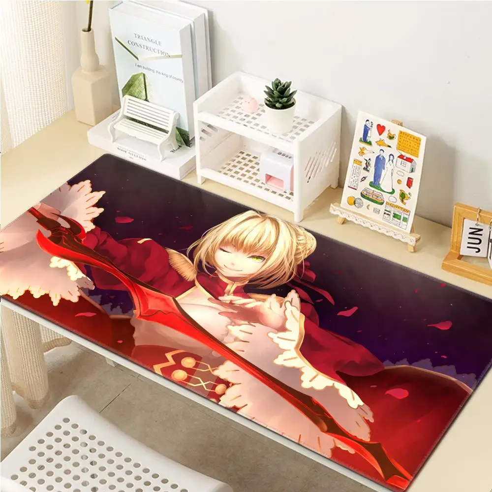 Fate Grand Order Gaming Pad Mouse Mat Pc Large Gamer Anime Pads Non-slip Keyboard Cabinet Mats Extended Mause Accessories Laptop