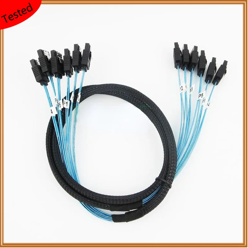 4pcs/6pcs SATA 3 6Gbps X 4 High-speed Serial Data Cable SAS Cable Dual-channel SATA3 Data Cable with Aluminum Foil Shielding