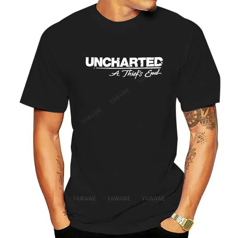 humor cotton t-shirts vintage style short sleeve Uncharted 4 A Thiefs End TEE-SHIRT Beach man tee shirt fashion print tees