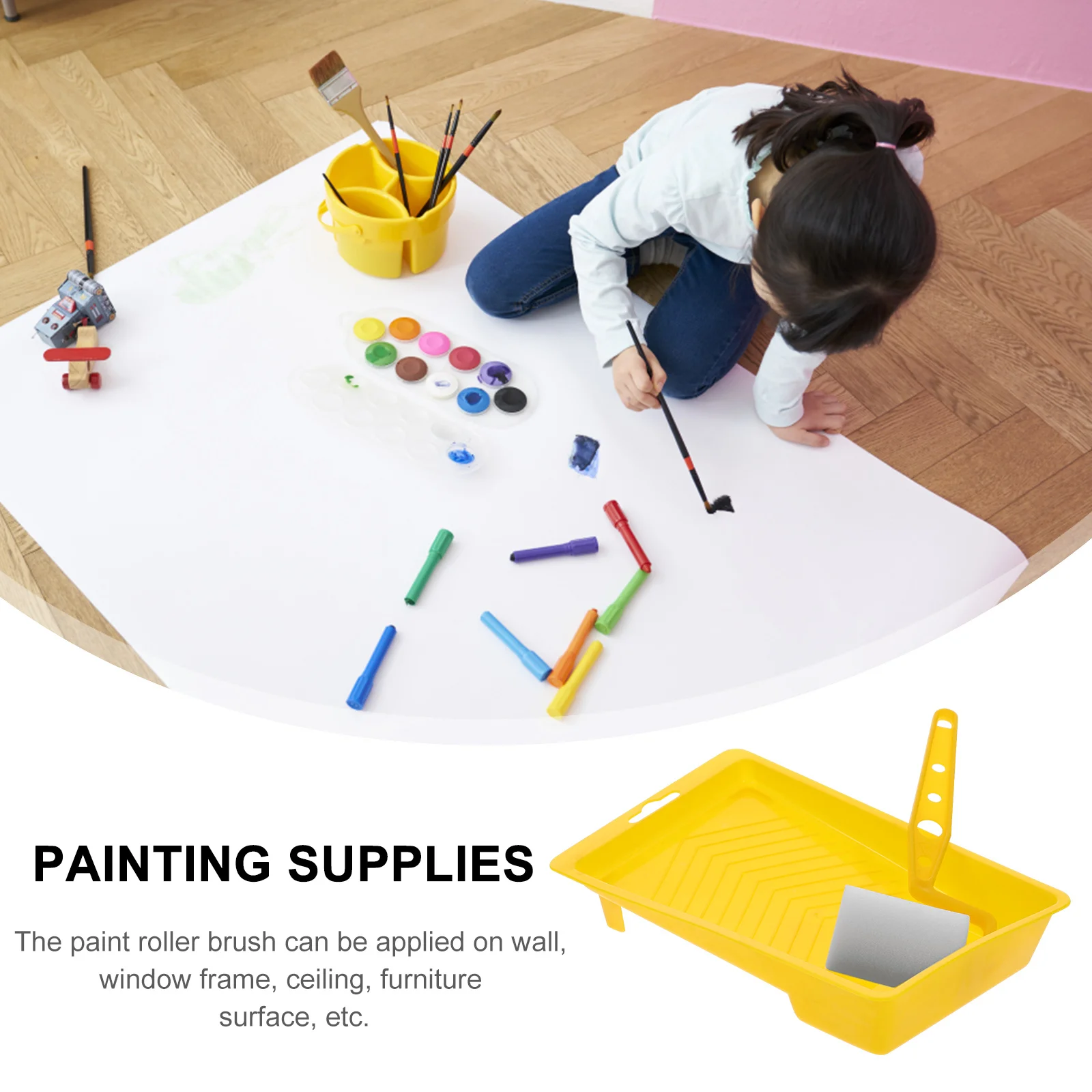 

1Set Wall Paint Roller Kit Professional Grade DIY Painting Tools for Home Renovation and Decorative Projects Paint Roller