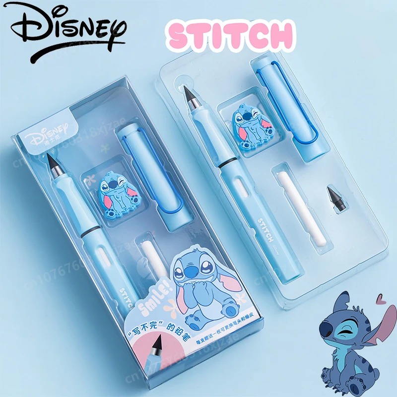 

Disney Stitch Lotso Eternal Pencil Unlimited Writing No Ink Pen Cartoon School Supplies Stationery Back-to-school Season Gifts