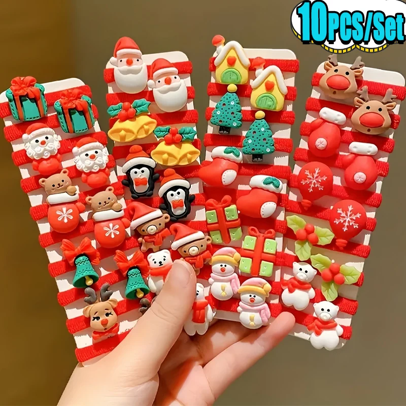 

Новинка 2024, рождественская веревка на голову, милый Санта-Клаус, детские головные уборы, коса для девочек, веревка для волос, украшение для младенцев, не повредит волос