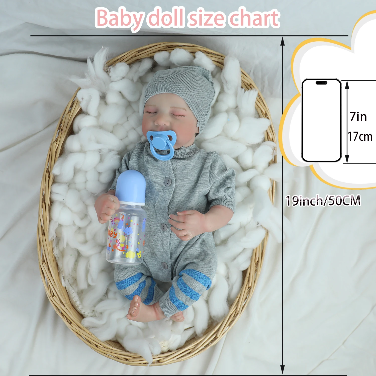 

Новые тенденции 19-дюймовая Levi Reborn Baby Реалистичное виниловое тело Live LoL Bebe для новорожденных Готовая кукла с раскрашенными волосами Подарочные куклы для девочек