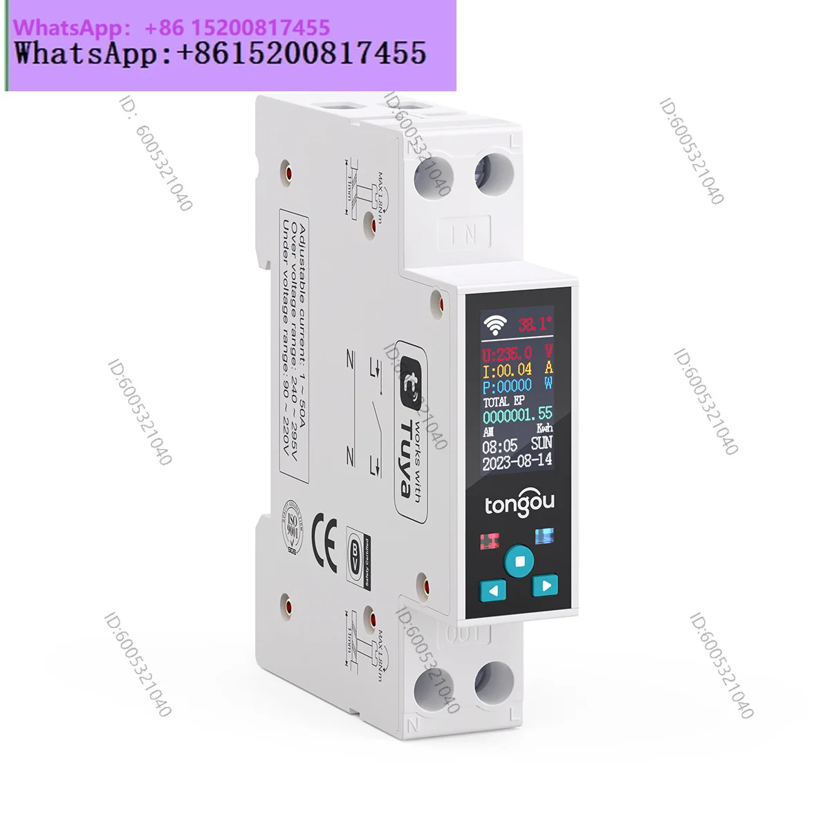 WiFi smart circuit breaker air-open wireless remote control switch metering mobile phone remote control over and under voltage