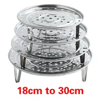 18-30CM Stainless Steel Steamer Rack Insert Stock Pot Steaming Tray Stand Cookware Tool bread Tray Kitchenware Cooking Tools