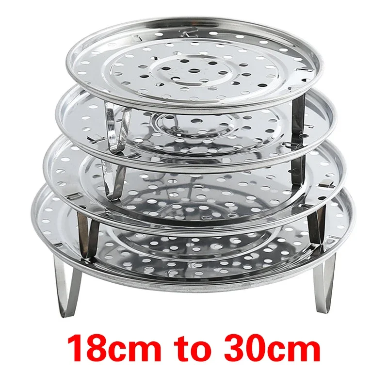 18-30CM Stainless Steel Steamer Rack Insert Stock Pot Steaming Tray Stand Cookware Tool bread Tray Kitchenware Cooking Tools