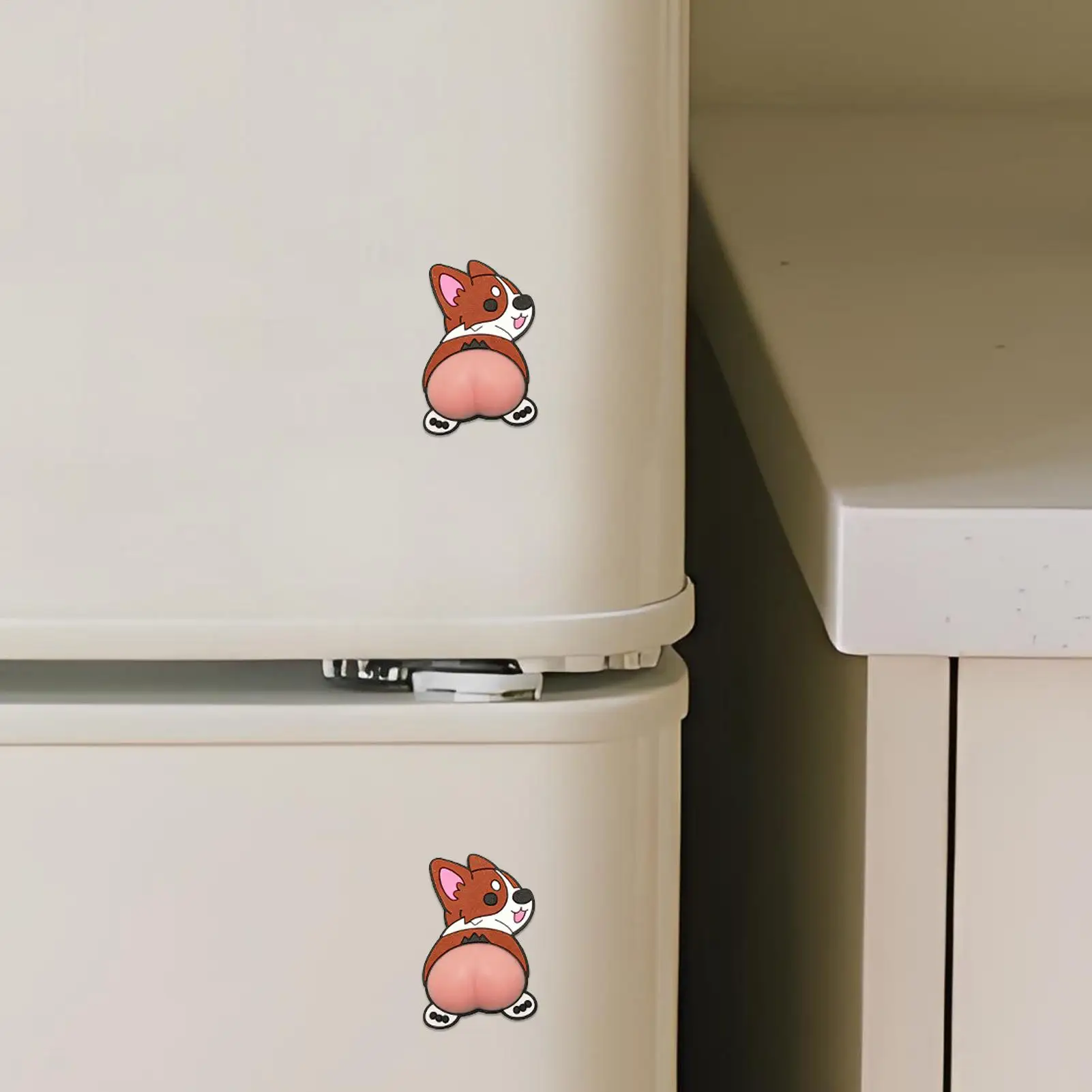 

3D-защита для дверных ручек от ударов и защемления, самоклеящаяся, с милым дизайном собаки, для защиты стен и дверей