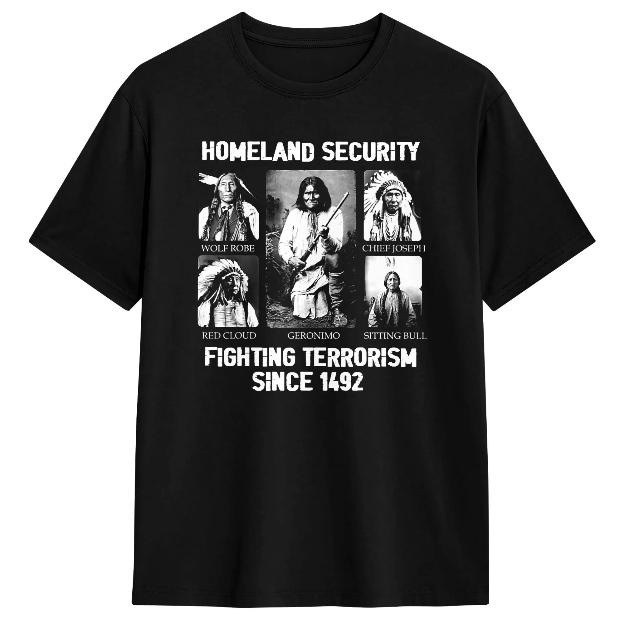 Summer Homeland Security Fighting Terrorism Novelty T Shirts  Cotton Tee Shirt for Men Aesthetic Short Sleeve Tops