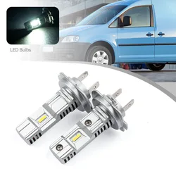 2Pcs For VW Touran Caddy 2003 2004 2005 2006 Led Low Lo Beam Light Bulb Canbus White 8000lm 25W H7 Headlight Fog Lamp Bulbs