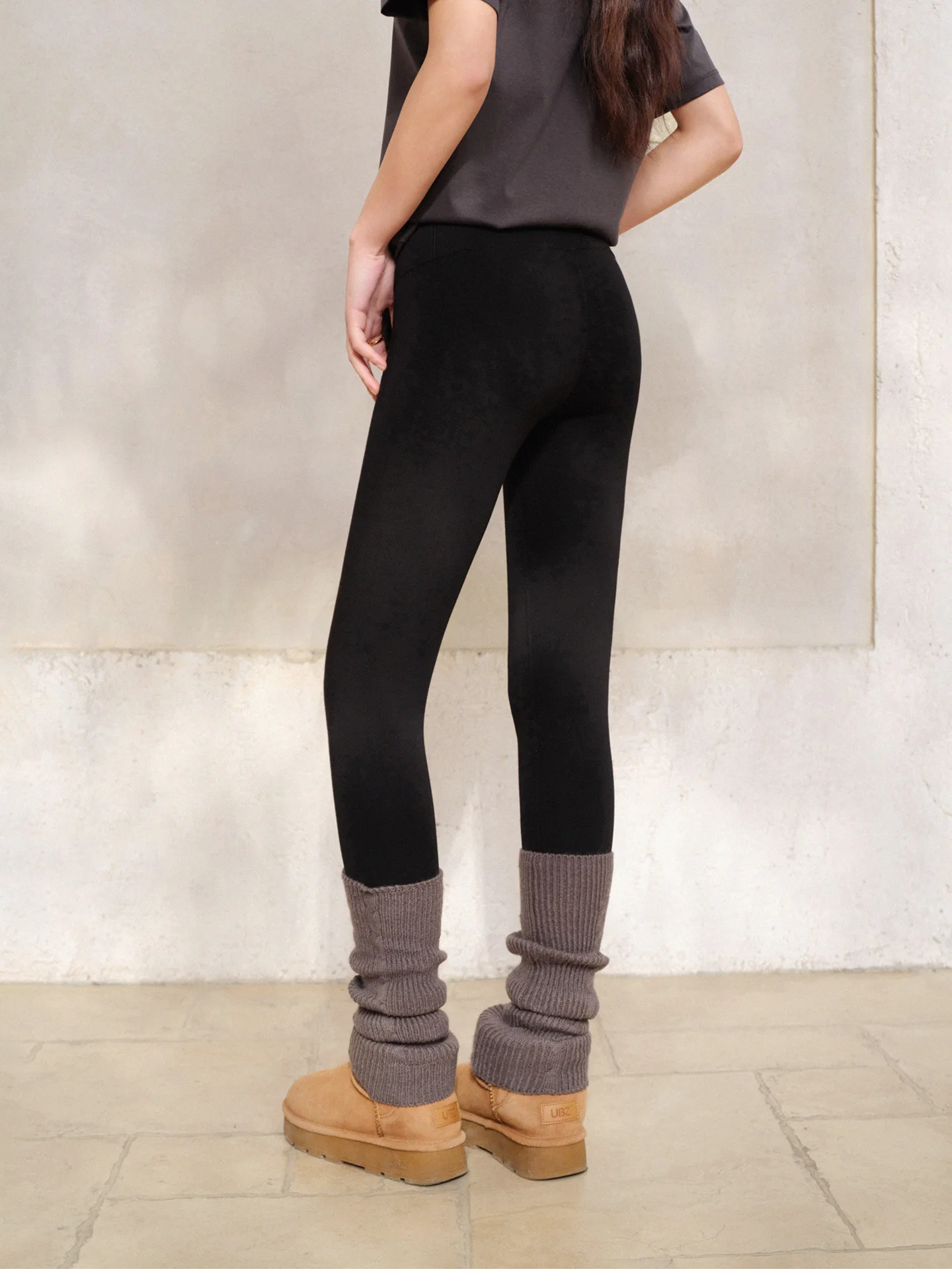 سروال يوجا شتوي عالي الخصر للنساء، سروال يوجا شتوي قابل للتمدد، مناسب للتحكم في الخصر، رفع مريح، ملابس نشطة