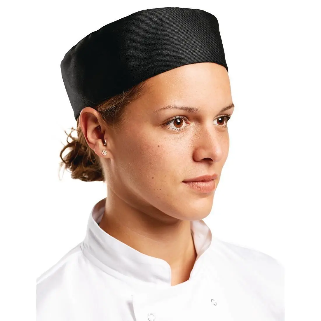 

Chef Hat Cap Skull Hats 19x19x8cm Black Mesh Catering Skull Cap Adjustable Breathable Cooking Baking Uniform