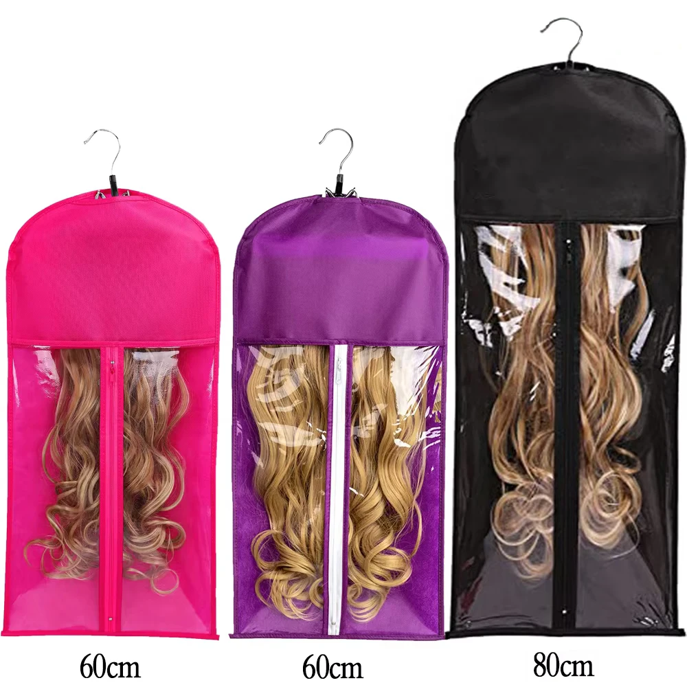 High Quality Long Wig Storage Bag Wig Hanger For Wigs Hair Extension Dust-proof Portable Suit Waterproof Storage Carrier Case