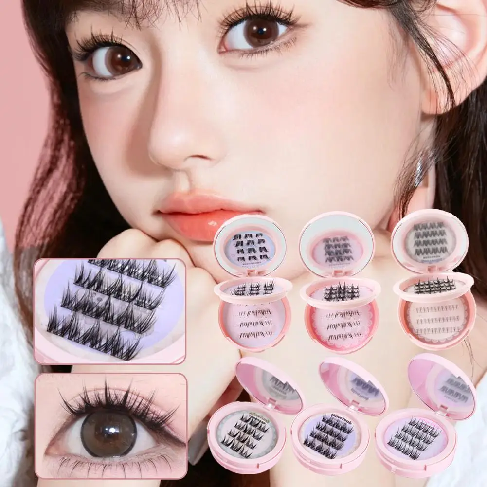 False Eyelash DIY Cluster Eyelash Extension Fluffy Makeup Eyelashes Makeup Tools Lash Portable Design Clusters Faux Glue-fr S5Y2