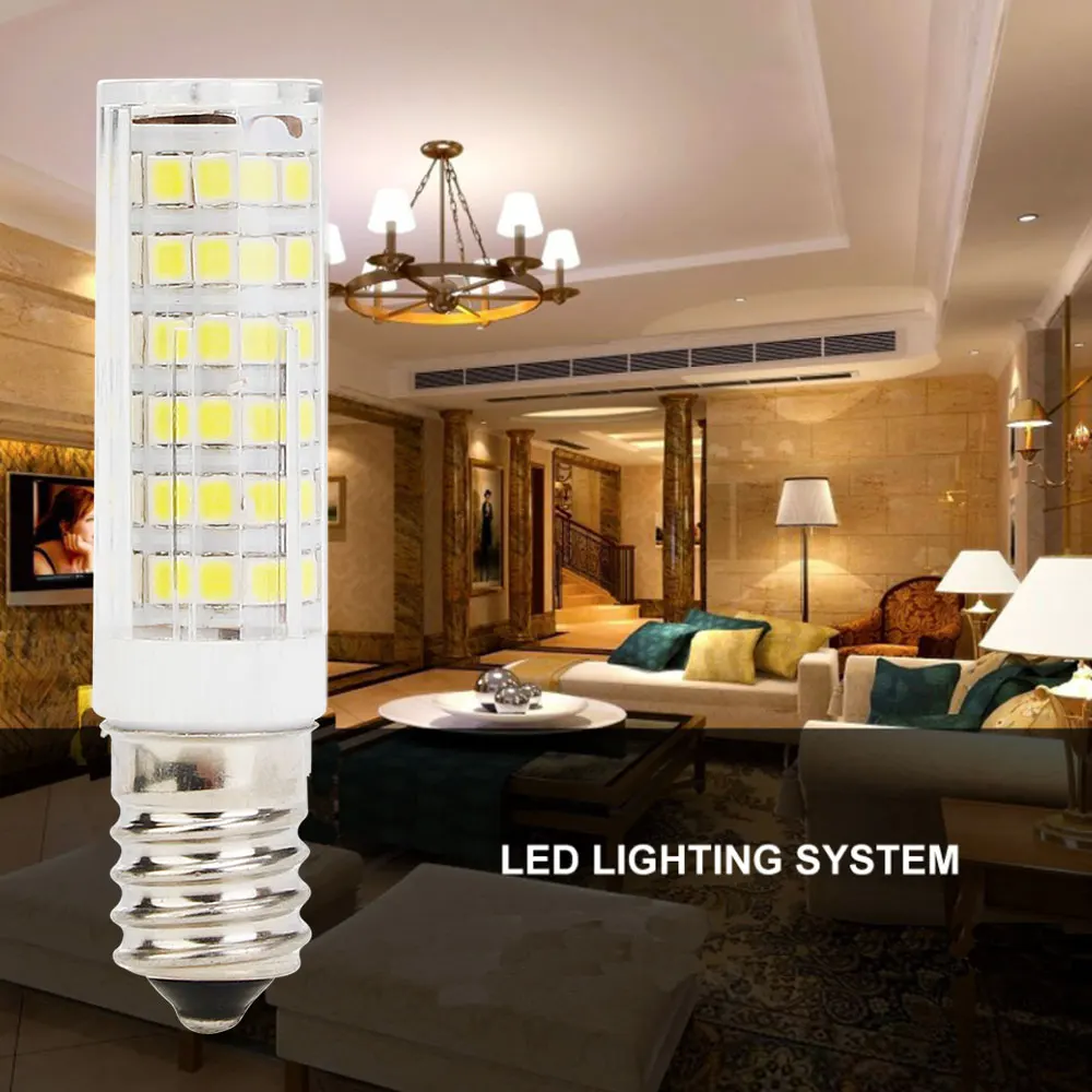 E14 LED لمبة الذرة 7W 9W 12W 15W 18W، 220-240V 2835 SMD، 360 °   زاوية شعاع، ضوء صغير ساطع لاستبدال ثريا الهالوجين