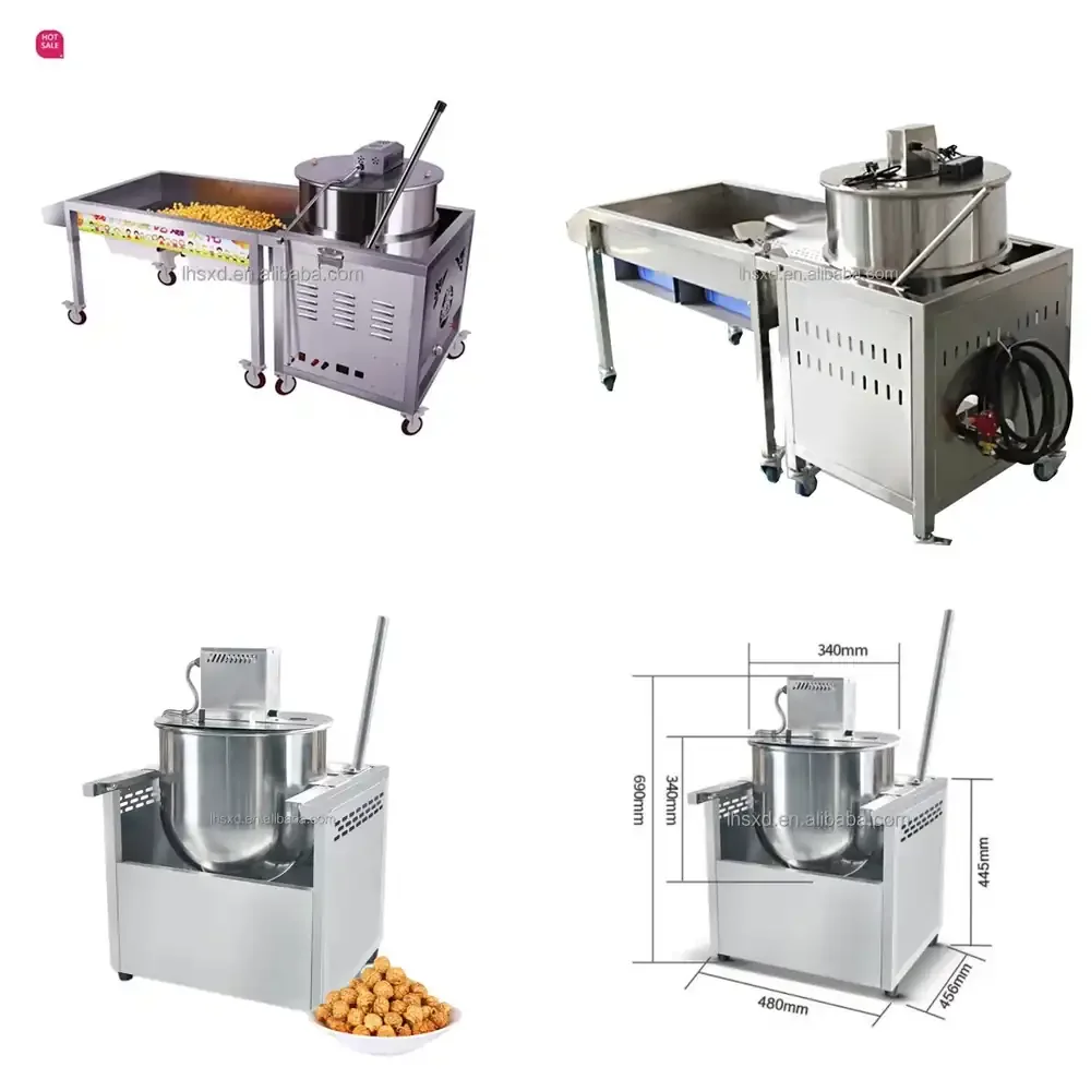 

hot Commercial-grade Stainless Steel Countertop Popcorn Maker for Liquefied Natural Popcorn Maker