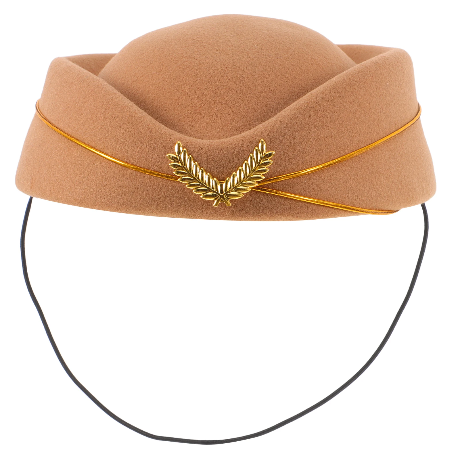 

Faux Wool Stewardess Hat Adjustable Costume Accessory Sets Flight Attendant Kids Pilot Fisherman Airplane