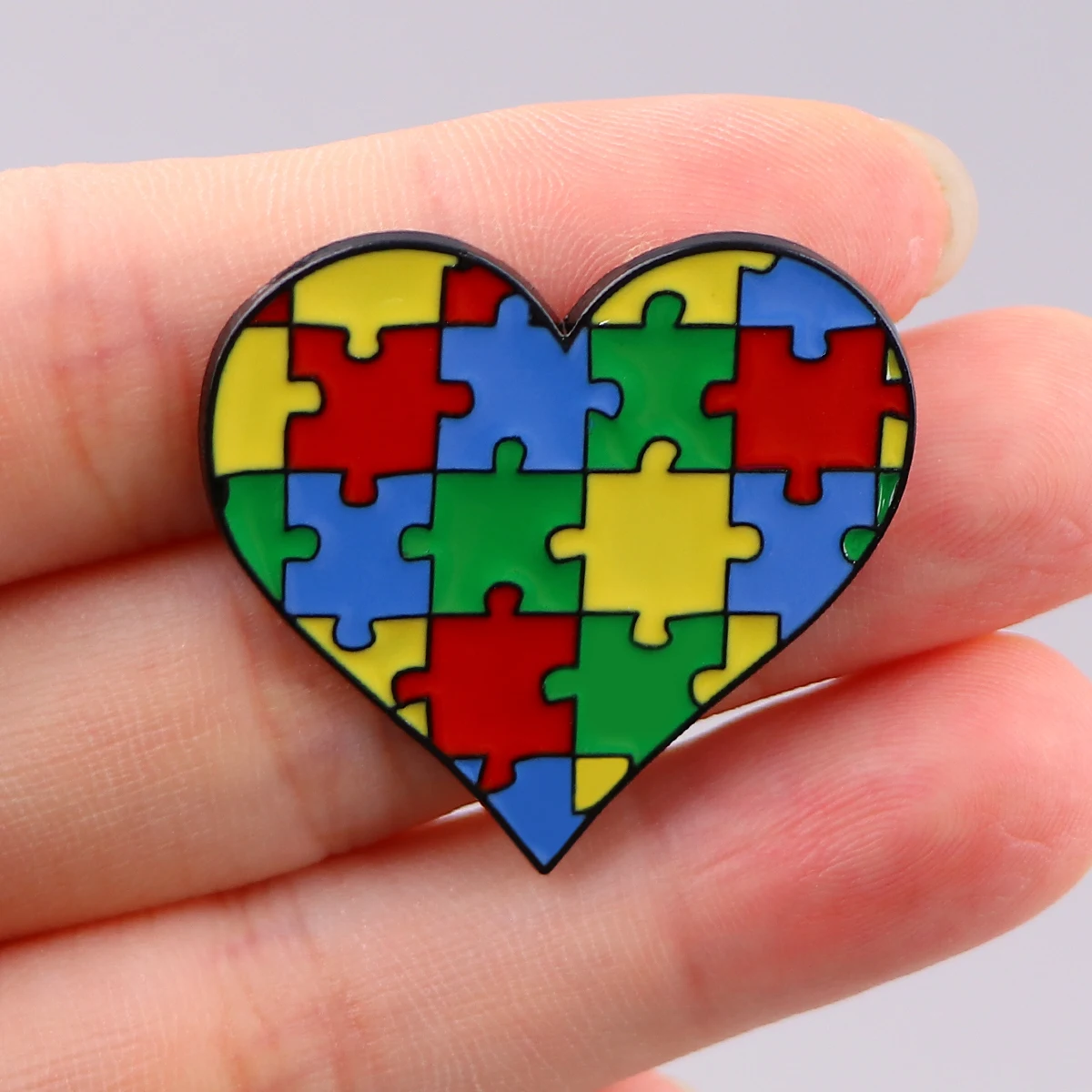 Autism Awareness Puzzle Enamel Pin Lapel Pins for Backpacks Brooches Metal Brooch for Clothes Fashion Jewelry Gifts for Friends