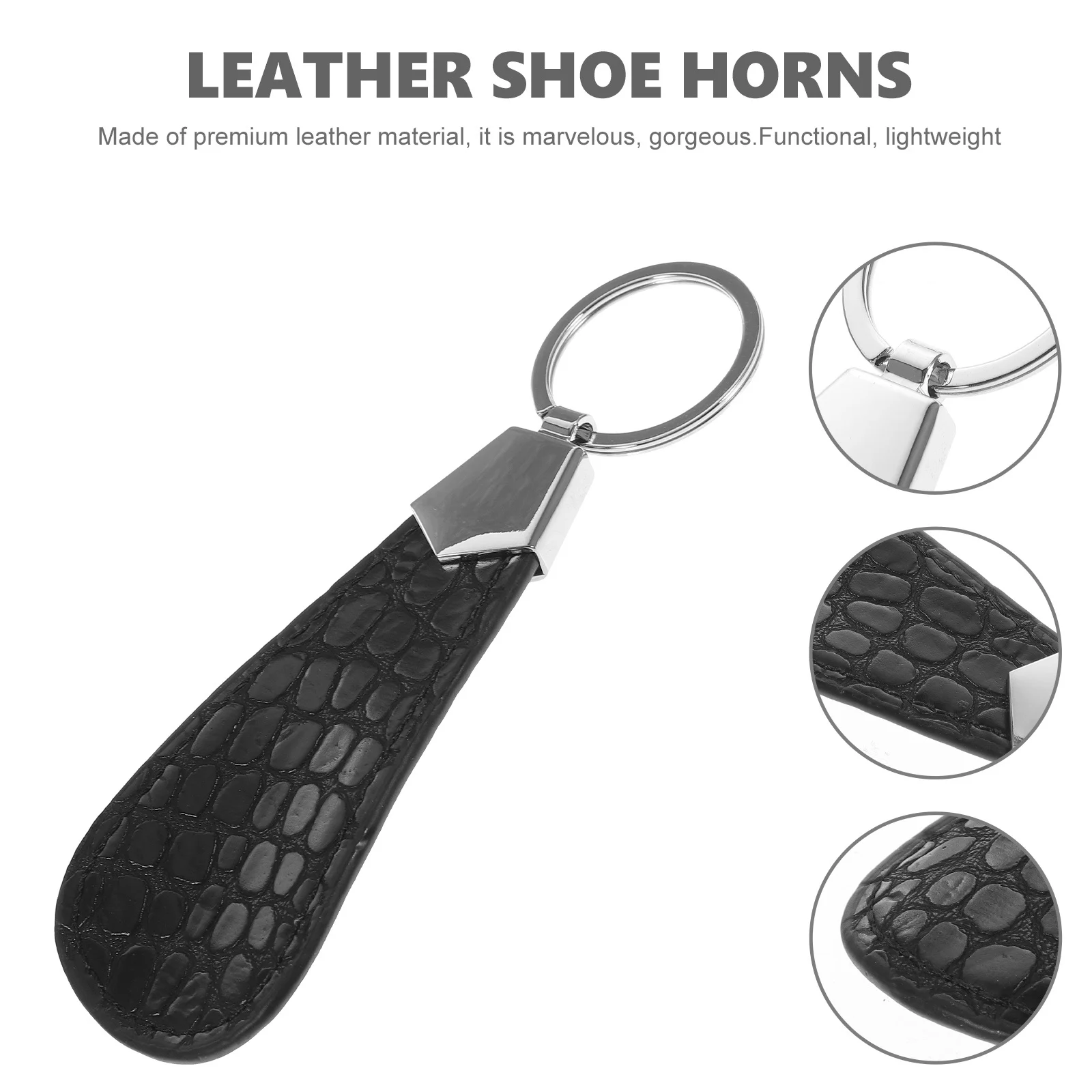 بوق حذاء ممتاز مع سلسلة مفاتيح لبيسة الحذاء الصغيرة المحمولة للسفر والمكتب المنزلي يستخدم كبار السن هدية رافع الأحذية المحمول