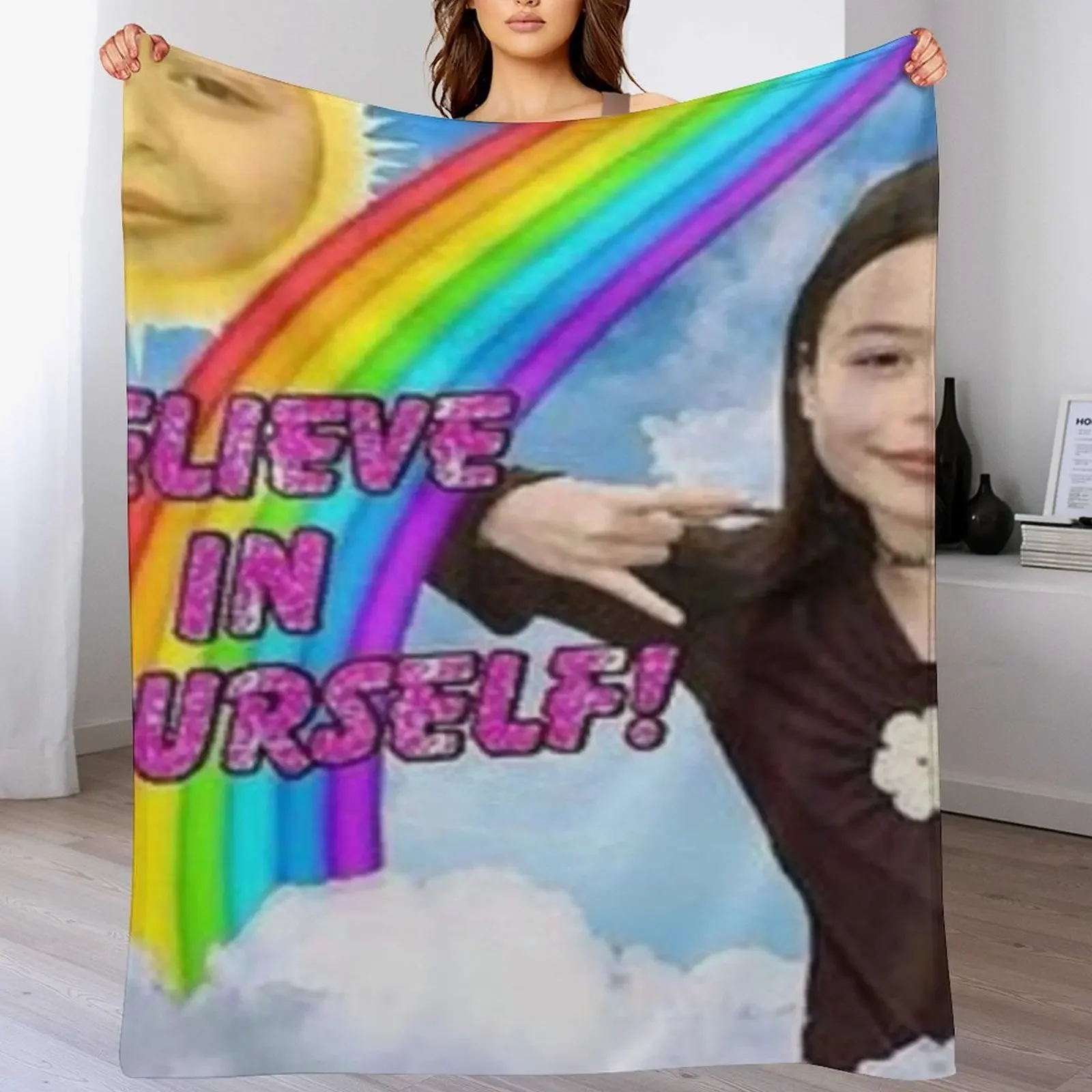 

ICarly Believe in yourself design Throw Blanket Beautifuls Fashion Sofas Thins Winter beds Blankets