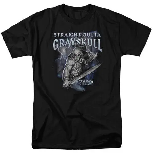 Masters Of The Universe Straight Outta Grayskull Adult T-Shirt Black High Quality 100%Cotton Short Sleeve