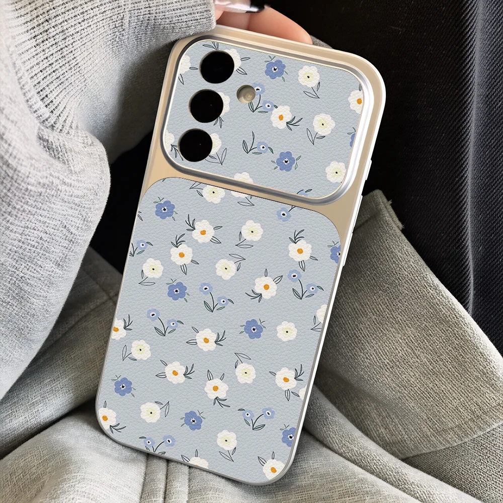 Blumen-Handyhülle für Samsung A57 A16 A17 A56 A37 A27 A07 A55 A36 A26 A54 S26 S25 Ultra S24 S23 FE Plus mit Lanyard und Standfunktion