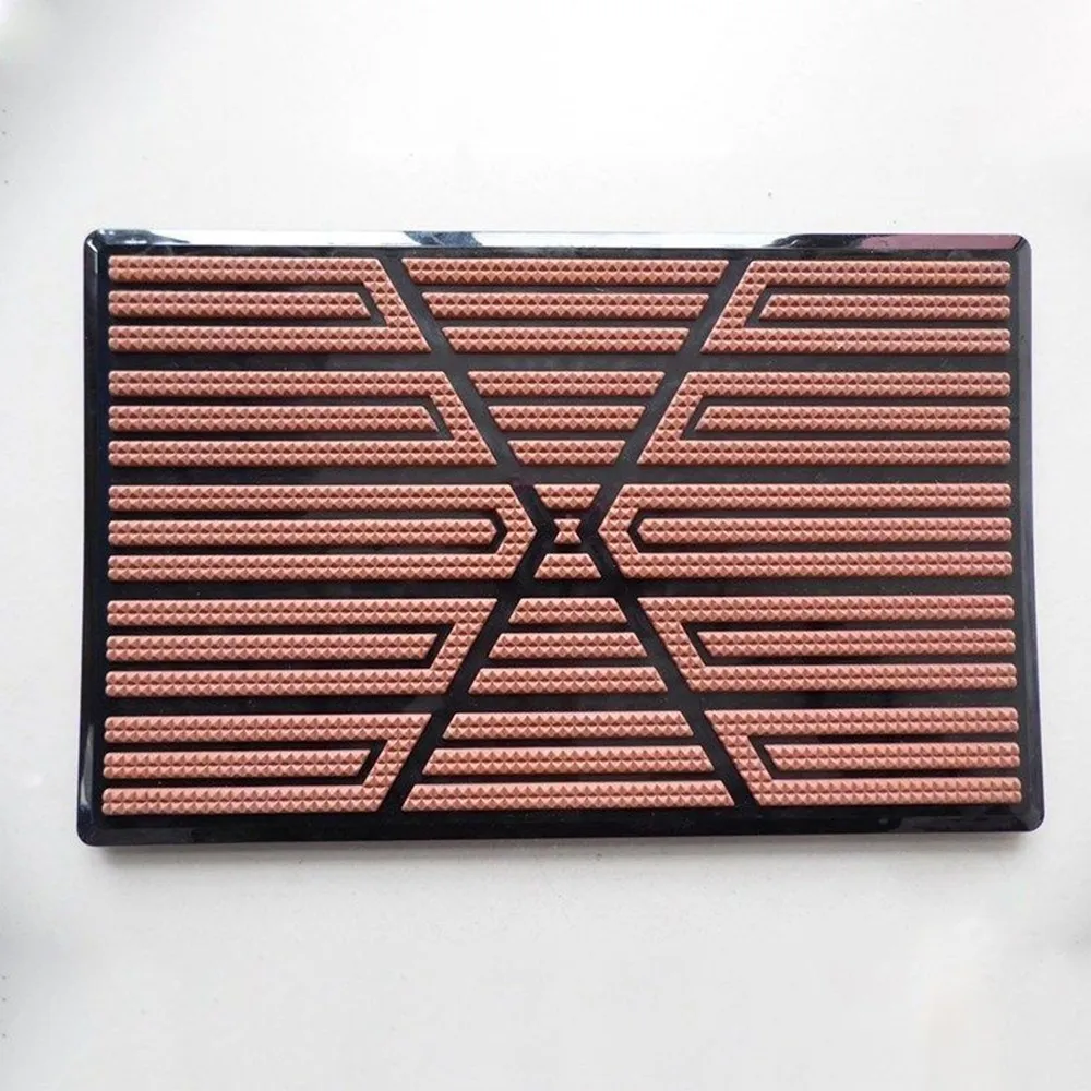 23x15cm Car Anti-skid Floor Pad PVC Pedal Plate Foot Heel Scuff Plate Universal Auto Cover Mat Non-slip Carpet Patch
