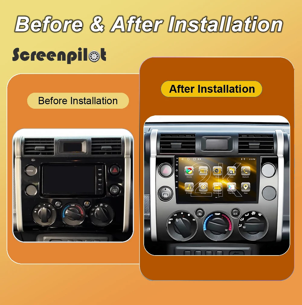 For Toyota FJ Cruiser 2006-2020 Android 16 Car Radio Multimedia Video Player GPS Navigation Bluetooth 8 Core 2K QLED Wireless